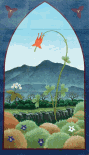 In 1998 the Ashe County Arts Council was instrumental in establishing "The Arts District" in downtown West Jefferson by working with the West Jefferson  Revitalization Committee to complete two more murals. Robert Johnson's "Spring Wildflowers on Mt. Jefferson" depicts a close up of spring wildflowers, a view of the 
cliffs and foliage on top of the mountain and a distant view of Mt. Jefferson.