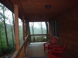 Screened Back Porch with outdoor dining, grill, and mountain views